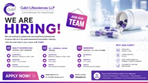 B.Pharm, M.Pharm, B.Sc, M.Sc, ITI (as per position)