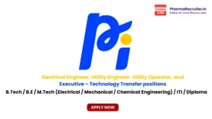 B.Tech / B.E / M.Tech (Electrical / Mechanical / Chemical Engineering) / ITI / Diploma