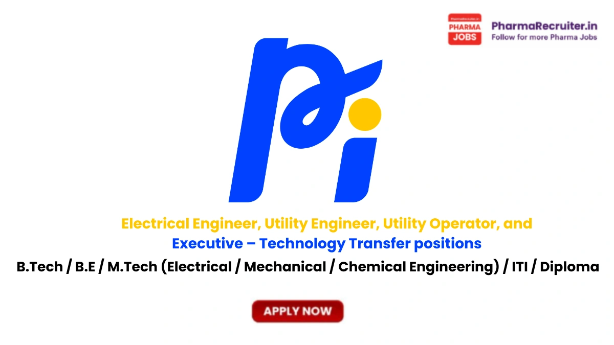 B.Tech / B.E / M.Tech (Electrical / Mechanical / Chemical Engineering) / ITI / Diploma