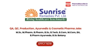 M.Sc, M.Pharm, B.Pharm, B.Sc, B.Tech, B.Com, M.Com, BA, B.Pharm Ayurveda, B.Sc Botany