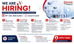 Relevant qualifications (B.Pharm / M.Pharm / B.Sc. / M.Sc. / Diploma preferred)