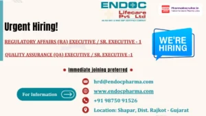 Endoc Lifecare Pvt Ltd Hiring QA & Regulatory Affairs