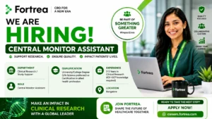 Fortrea Hiring Central Monitor Assistant – Clinical Research Jobs