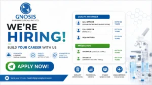 Gnosis Pharmaceuticals Hiring QA Officers, IPQA Officers & Production Operators in Himachal Pradesh | Apply Now