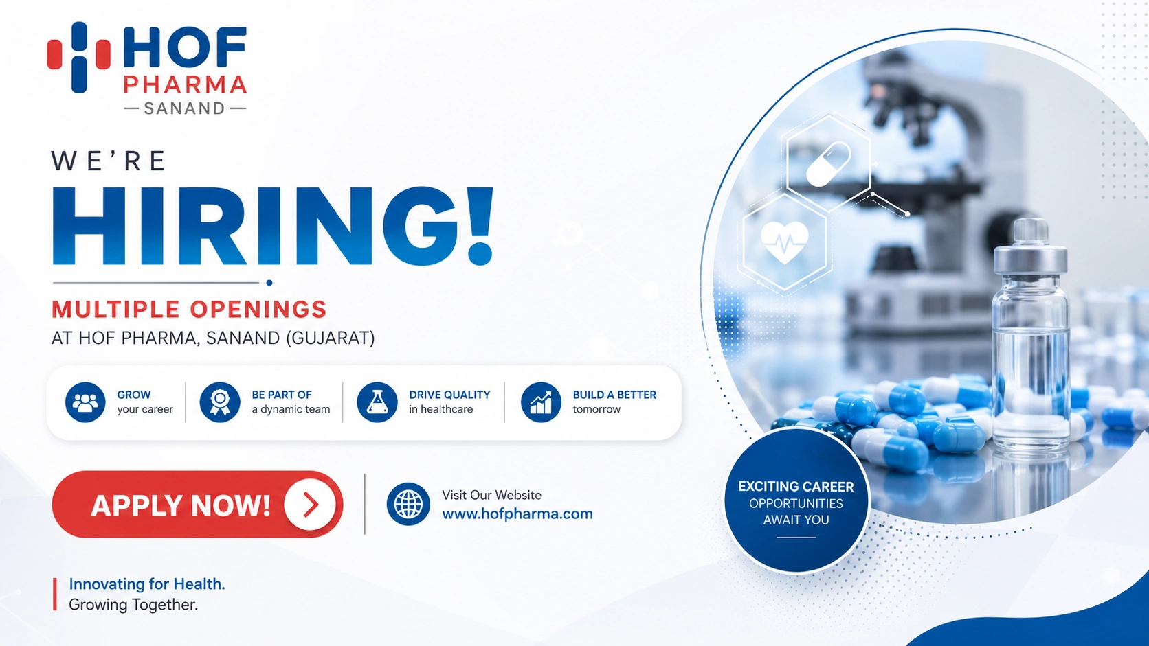 HOF Pharma Sanand Hiring 2026 | QA, QC, Production, RA, F&D, Purchase & BD Jobs in Gujarat