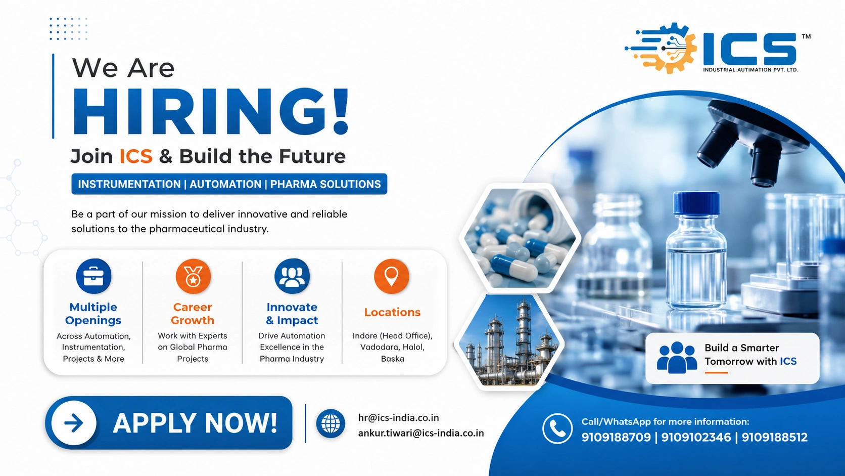 B.E / B.Tech / Diploma (Mechanical / Electrical / Instrumentation / Automation / IT)