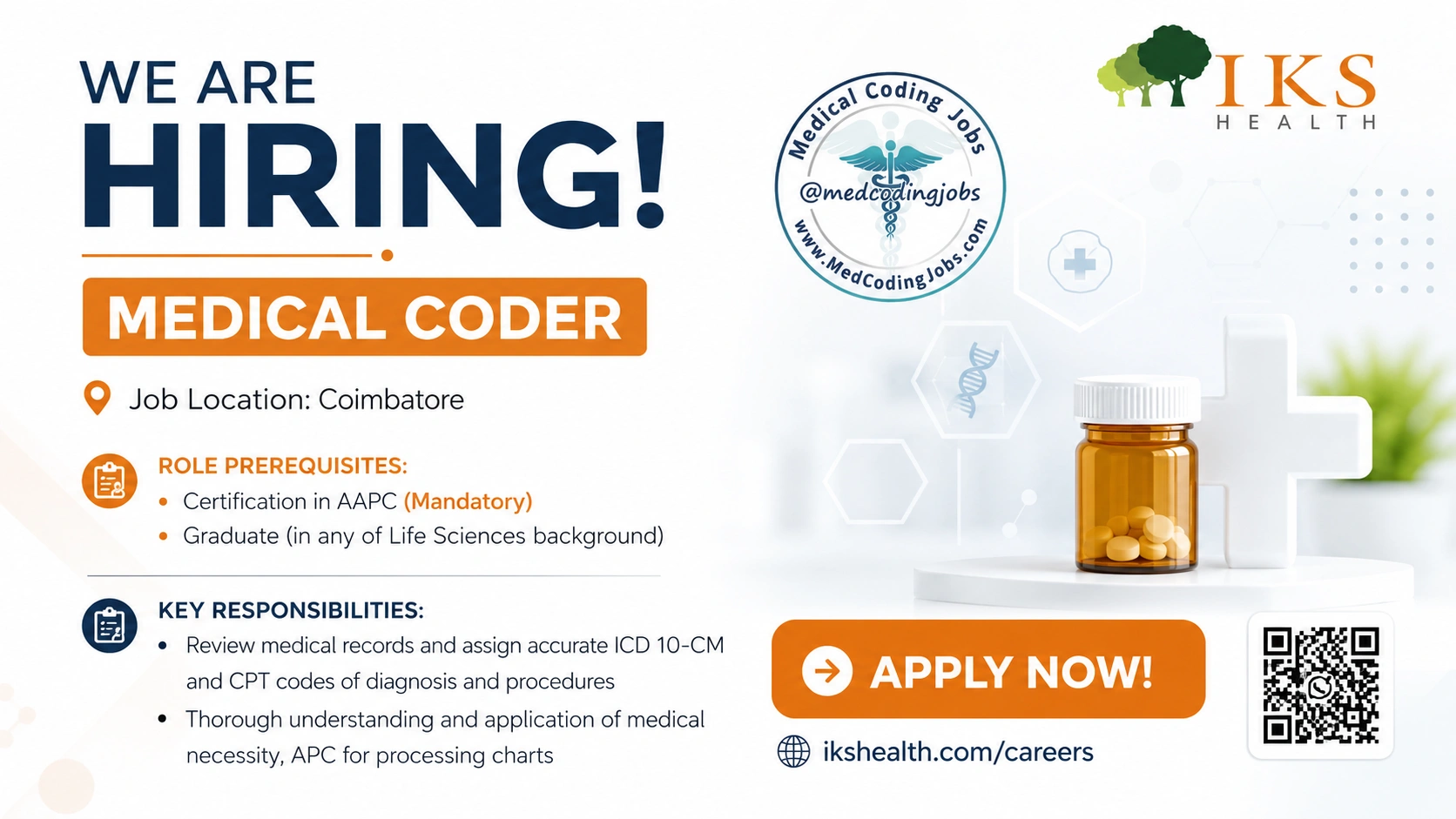 IKS Health Hiring Freshers for Medical Coder Jobs in Coimbatore | Apply Now