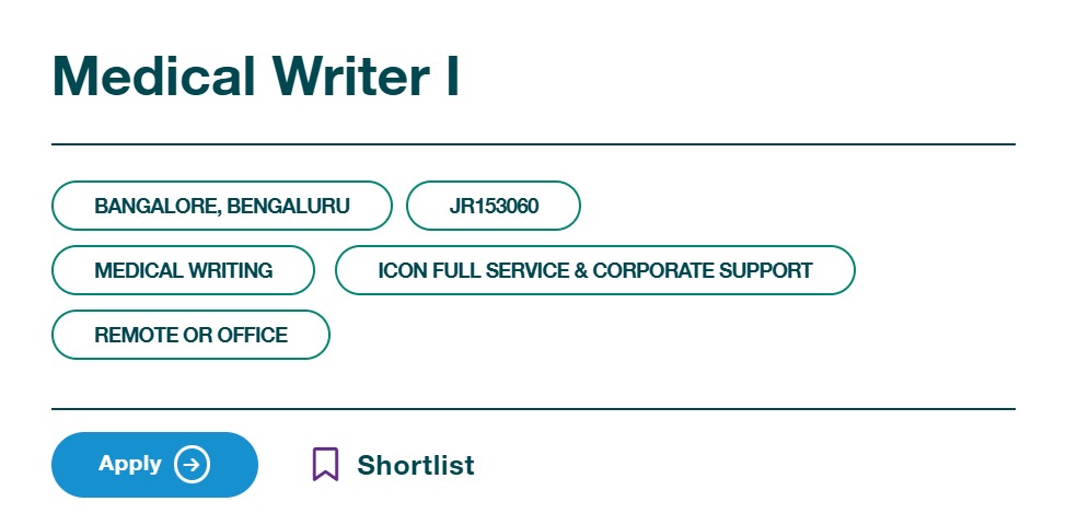 Medical Writer I Job Opening at ICON plc – Bangalore | Pharma Careers in India 2026