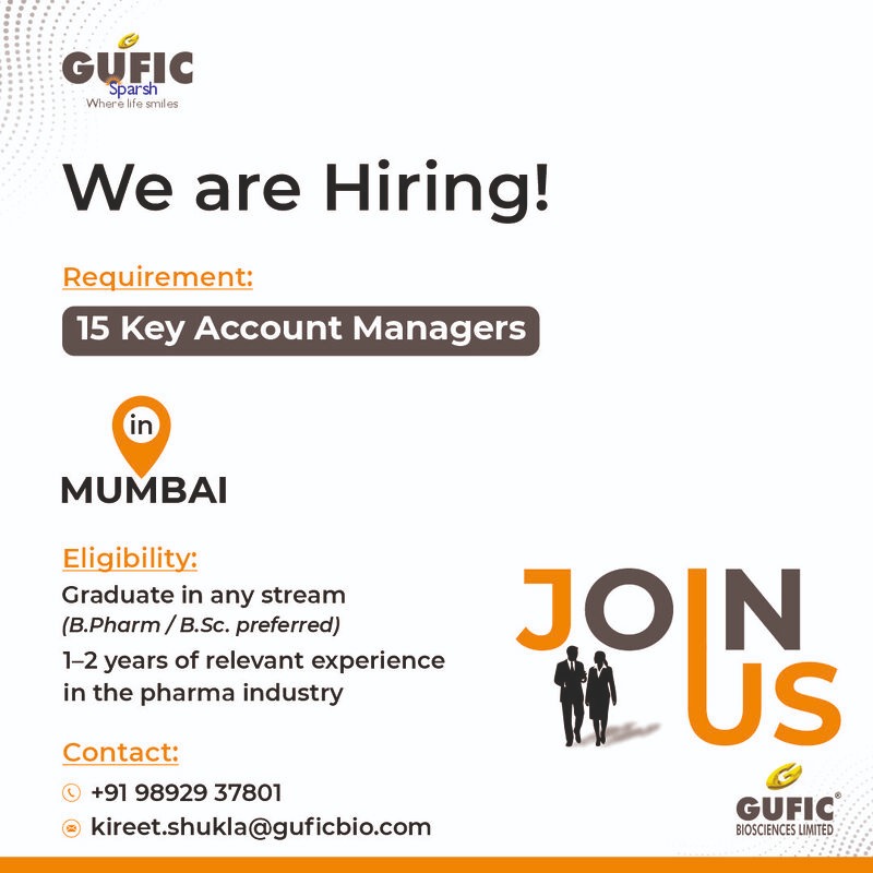 Gufic Biosciences Hiring Key Account Managers in Mumbai | Pharma Jobs 2026