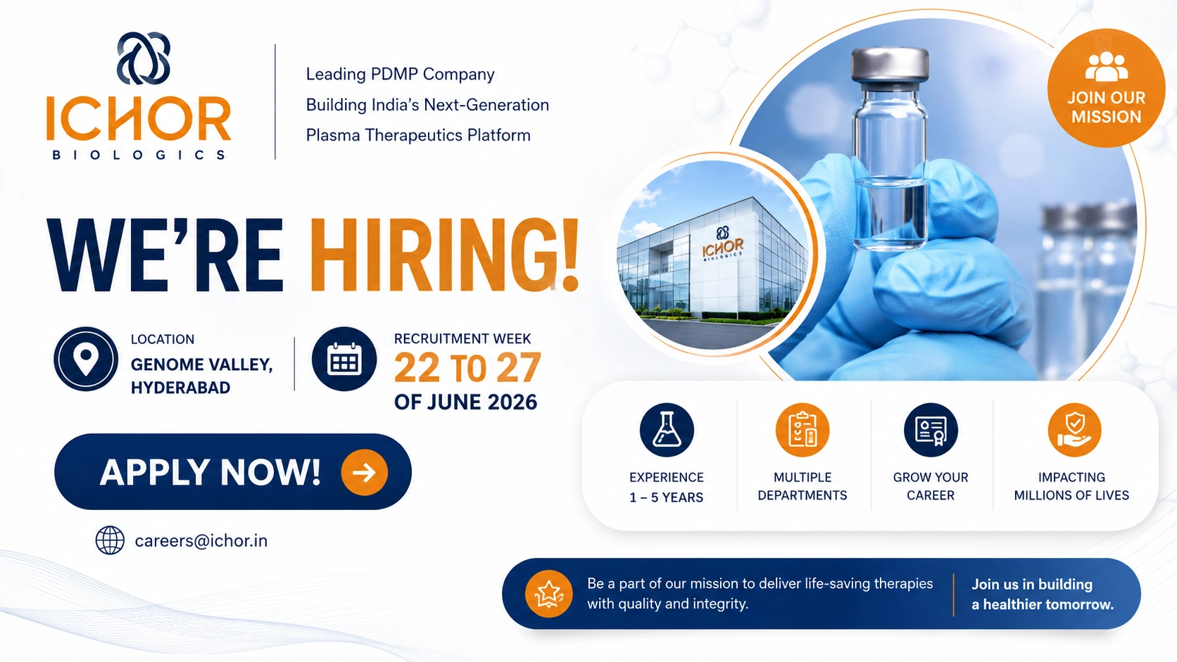 B.Sc / M.Sc, B.Pharmacy / M.Pharmacy, B.Tech / M.Tech (Biotechnology, Biochemistry, Zoology, Life Sciences)