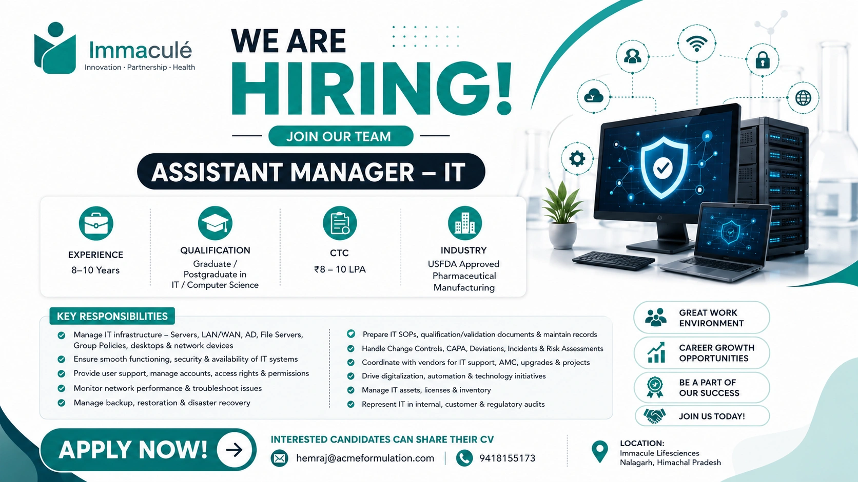 Graduate / Postgraduate in IT / Computer Science