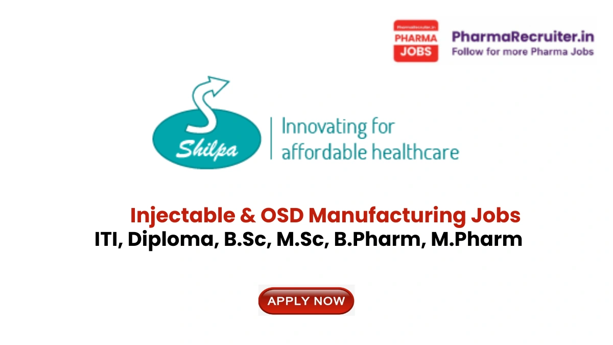 ITI, Diploma, B.Sc, M.Sc, B.Pharm, M.Pharm