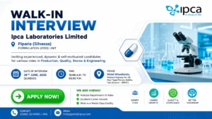 B.Pharm, M.Pharm, B.Sc, M.Sc, ITI, Diploma, B.E/B.Tech (as per position)