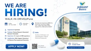 Jubilant Biosys Walk-In Interview for Trainee Research Associate & Research Associate | Pharma Jobs in Greater Noida on 19 June 2026