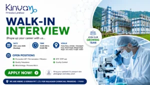 Kinvan Private Limited Walk-In Interview for Production, QA, QC, Microbiology & ETP Jobs in Himachal Pradesh on 28th June 2026
