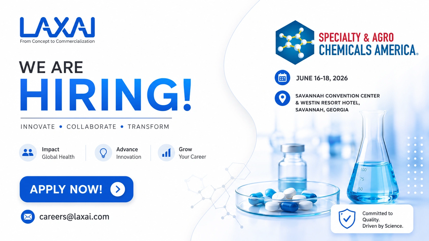 LAXAI to Participate in Specialty & Agro Chemicals America 2026 in Savannah, Georgia
