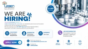 Leben Life Sciences Production Jobs – Technician Compression Vacancy at Akola, Maharashtra