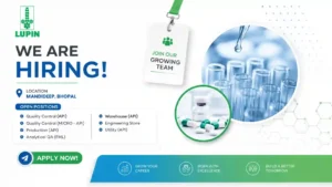 Lupin Hiring for QC, Microbiology, Production, QA, Warehouse, Engineering Store & Utility Roles at Mandideep, Bhopal