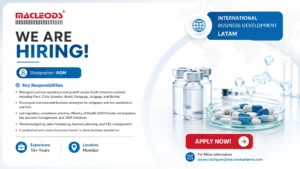 B.Pharm / B.Sc / MBA (preferred) or equivalent