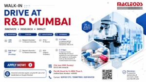 M.Sc / M.Pharmacy / M.Sc (Organic Chemistry)