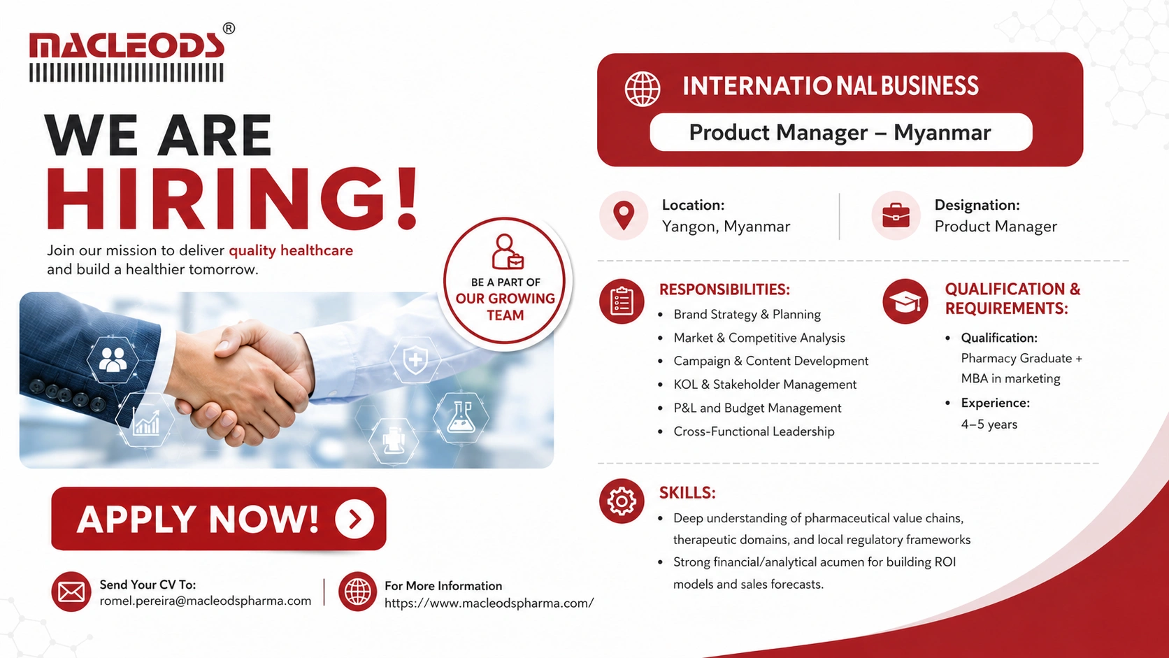 Pharmacy Graduate + MBA in Marketing