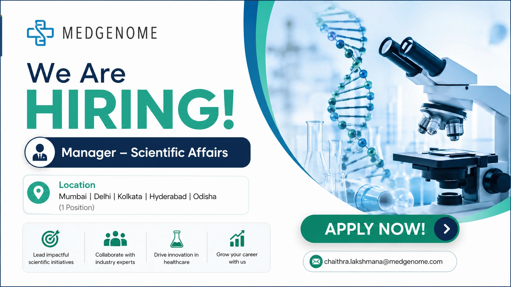 MedGenome Hiring Manager – Scientific Affairs | Pharma Careers in India