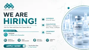 MEPRO Pharmaceuticals Hiring Packing Professionals in Gujarat | Pharma Jobs 2026