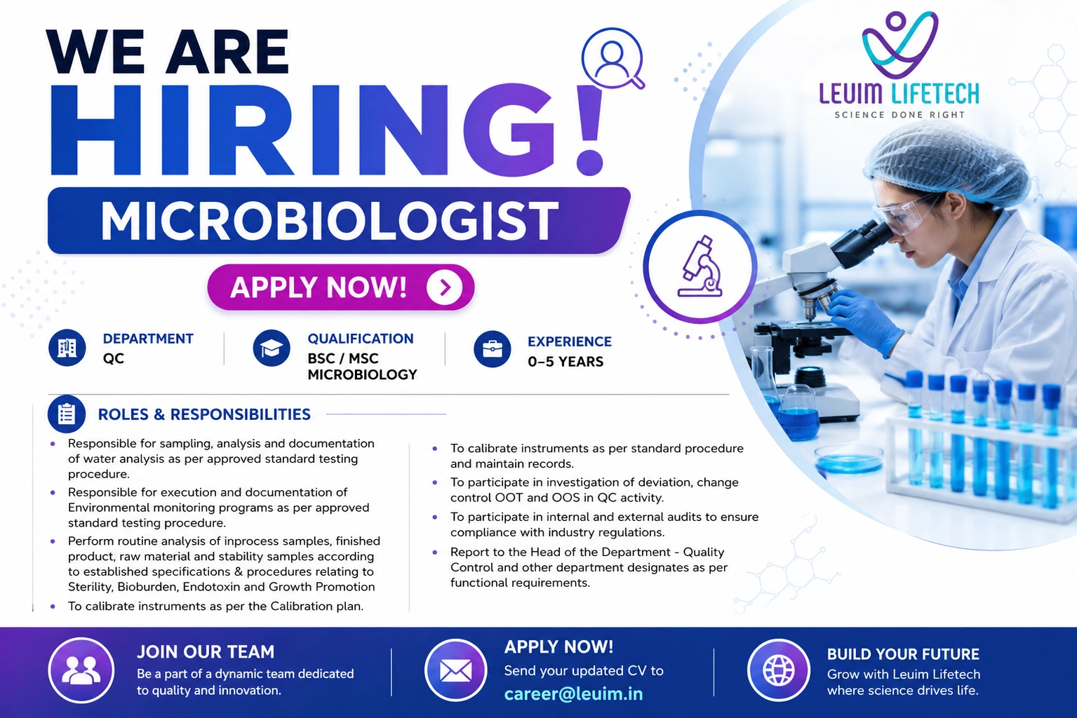 B.Sc / M.Sc Microbiology