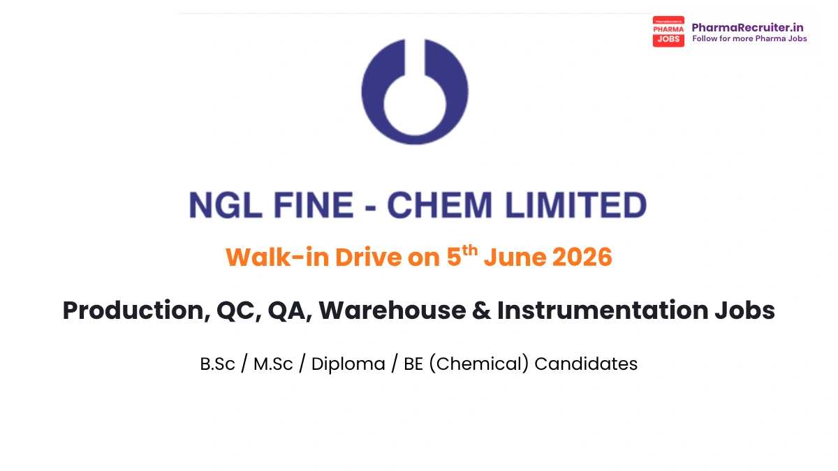 NGL Fine Hiring for Production, QC, QA, Warehouse & Instrumentation Jobs