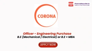 B.E (Mechanical / Electrical) or B.E + MBA