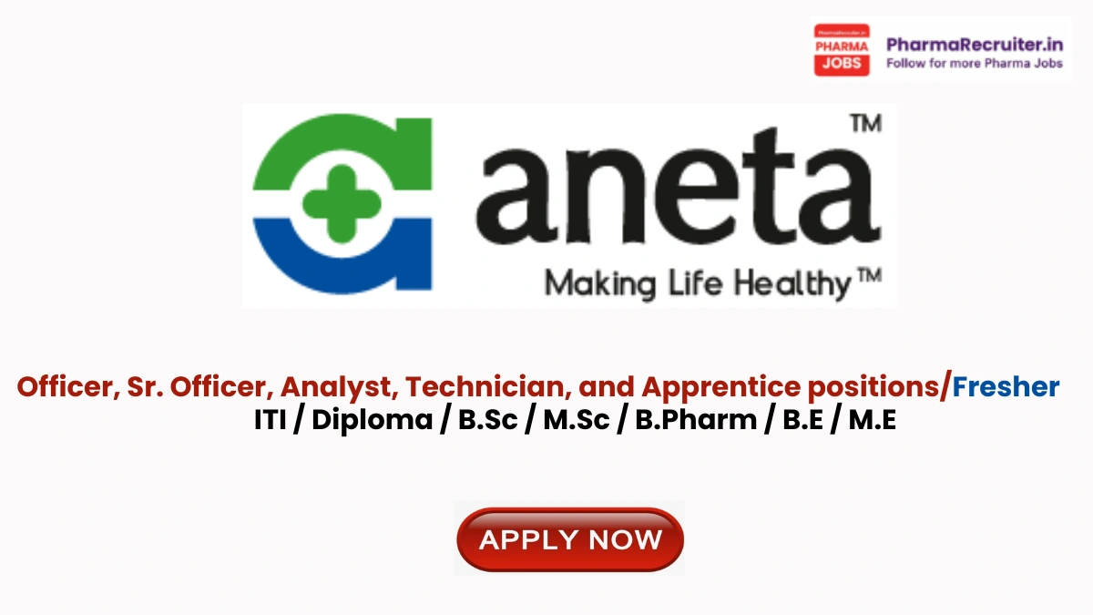 ITI / Diploma / B.Sc / M.Sc / B.Pharm / B.E / M.E