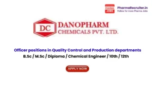 B.Sc / M.Sc / Diploma / Chemical Engineer / 10th / 12th