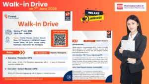 Piramal Pharma Limited Walk-in Drive on 7th June 2026