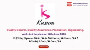 ITI / 12th / Diploma / B.Sc / M.Sc / B.Pharm / M.Pharm / B.E / B.Tech / B.Com / M.Com / BA