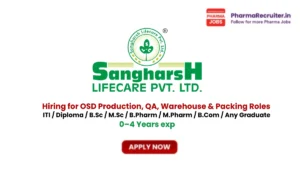 ITI / Diploma / B.Sc / M.Sc / B.Pharm / M.Pharm / B.Com / Any Graduate