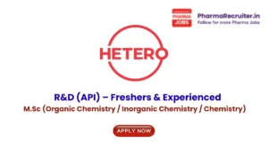 M.Sc (Organic Chemistry / Inorganic Chemistry / Chemistry)