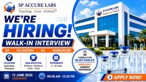 B.Pharm / M.Pharm / B.Sc / M.Sc