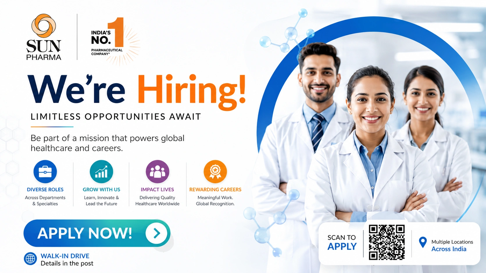 Sun Pharma Walk-in Interview for Production, QA & QC Roles | Mohali Manufacturing Facility 14th June 2026