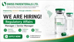Swiss Parenterals Ltd Hiring Regulatory Affairs Manager / Senior Manager – LATAM Region | Pharma Jobs