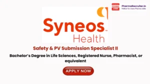 Bachelor’s Degree in Life Sciences, Registered Nurse, Pharmacist, or equivalent