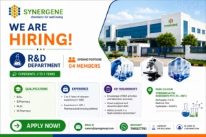 B.Sc / B.Pharmacy / M.Sc / M.Pharmacy