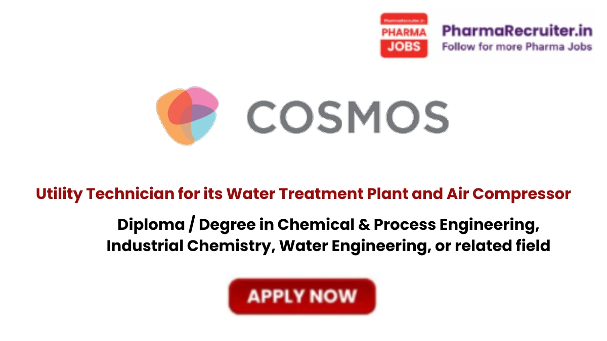 Diploma / Degree in Chemical & Process Engineering, Industrial Chemistry, Water Engineering, or related field