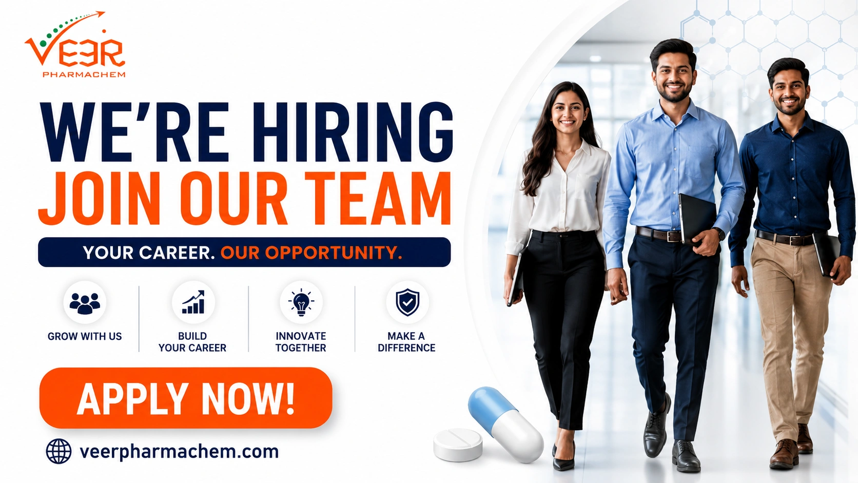 Veer Pharmachem Walk-In Interview for Production, QA, R&D, Engineering, ADL & Marketing Departments on 27 June 2026