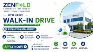 Zenfold Sustainable Technologies Walk-In Interview for Production Chemists, Officers, Executives, Technicians & Operators on 13 June 2026 (Saturday)