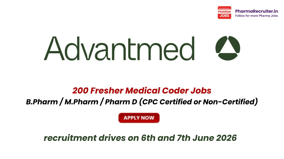 B.Pharm / M.Pharm / Pharm D (CPC Certified or Non-Certified)