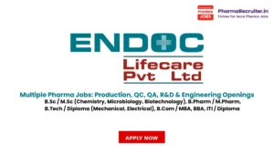 B.Sc / M.Sc (Chemistry, Microbiology, Biotechnology), B.Pharm / M.Pharm, B.Tech / Diploma (Mechanical, Electrical), B.Com / MBA, BBA, ITI / Diploma