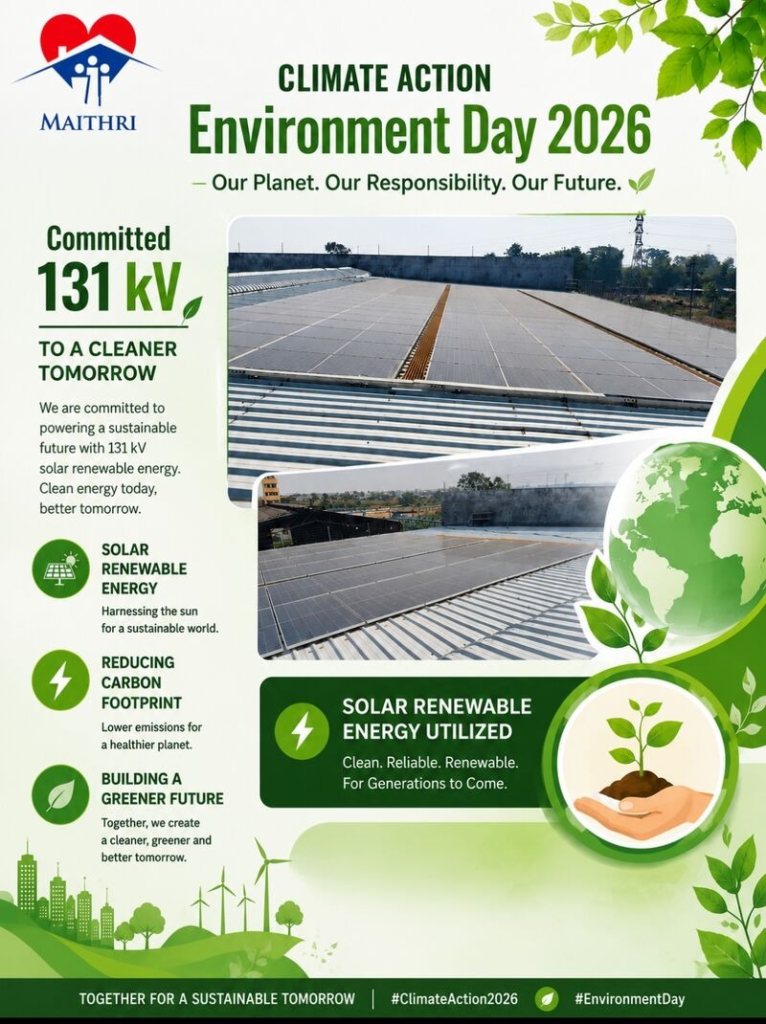 Maithri is advancing pharma jobs with a strong focus on sustainability and renewable energy. 
