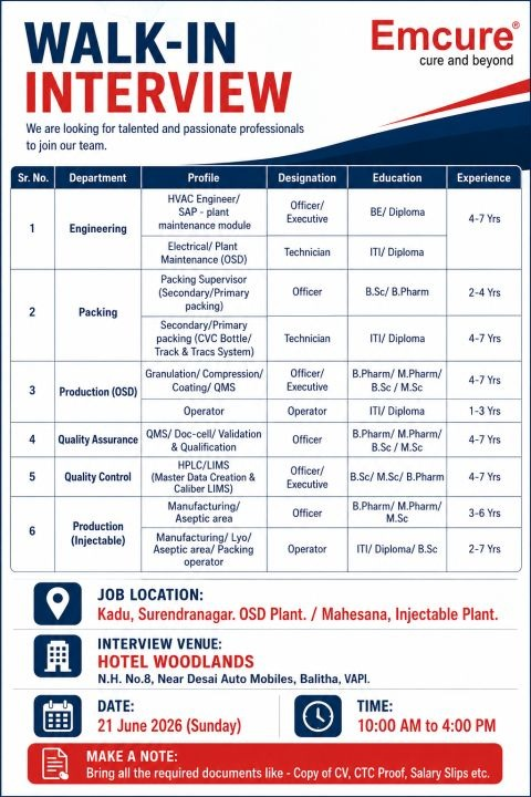 Looking for pharma jobs, walk-in interview opportunities, QA jobs, QC jobs, or production jobs in India