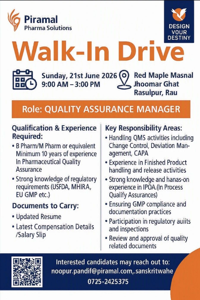 Looking for pharma jobs, walk-in interview opportunities, or QA jobs in India? Pharma Recruiter brings you the latest pharmaceutical careers.
