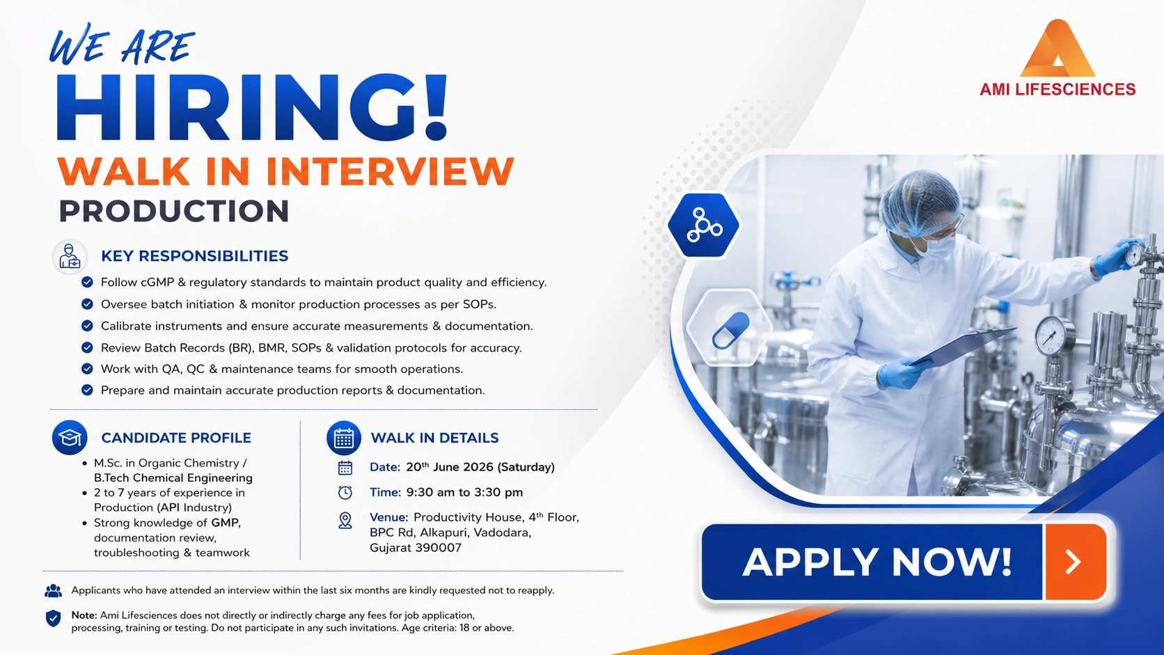 M.Sc. in Organic Chemistry / B.Tech Chemical Engineering